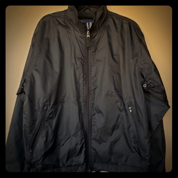 GAP Jackets & Blazers - GAP Black Windbreaker Jacket